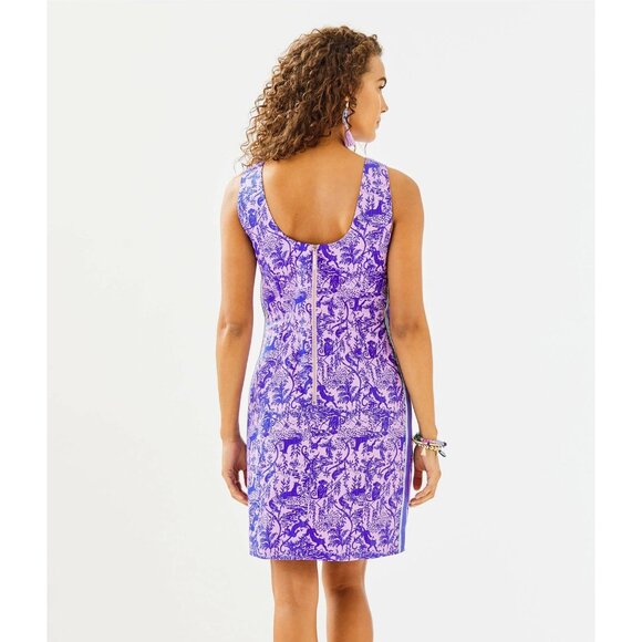 Lilly Pulitzer Women's Lilac Mila Shift Dress As I Can See Camelflage Sz 10 2787 - Picture 9 of 16